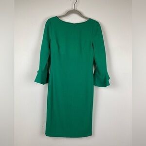 Karl Lagerfeld Paris Green Lynn Fitted Shift Dress, Emerald Green, Size 0
